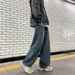 Autumn and winter American high street jeans for men, trendy Japanese style loose casual pants G799/P48