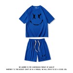 HZ75190-P44 waffle suit men's large size casual sports suit two-piece set