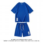 HZ75045-P44 waffle suit men's large size casual sports suit two-piece set