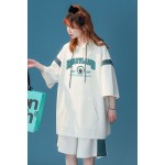 2023 oversize neutral lazy style sunny youth casual bf style hooded suit TZ8806P75