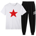 Large product youth nine-point pants short-sleeved suit mainly promotes new T-shirts with good quality data and can be recommended for P60