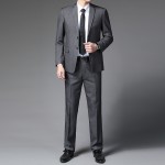 2023 Autumn New Middle-aged Suit Men's Suit Korean Style Slim Casual Suit Men's Jacket Thin Style Handsome Trendy