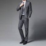 2023 Autumn New Middle-aged Suit Men's Suit Korean Style Slim Casual Suit Men's Jacket Thin Style Handsome Trendy