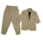 Summer Korean style casual thin mid-sleeve suit men's slim short-sleeved suit nine-point pants-TZ61-P225