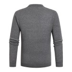 Knitted sweater men's round neck long-sleeved T-shirt middle-aged men's sweater spring and autumn thin trendy bottoming shirt clothes