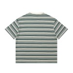 PL781260g color striped round neck short-sleeved T-shirt