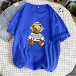 T664*P15NASAtt shirt male astronaut joint summer trendy brand men's t-shirt short-sleeved cotton youth top