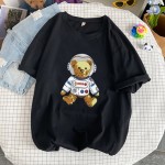 T664*P15NASAtt shirt male astronaut joint summer trendy brand men's t-shirt short-sleeved cotton youth top