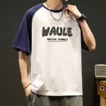 Hong Kong style 23 summer versatile casual loose cool T raglan sleeve foam T-shirt for men TH020-P23