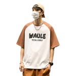 Hong Kong style 23 summer versatile casual loose cool T raglan sleeve foam T-shirt for men TH020-P23