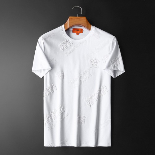 2024 new summer men's round neck short-sleeved T-shirt full body concave and convex hot diamond burning flower 22836/p75